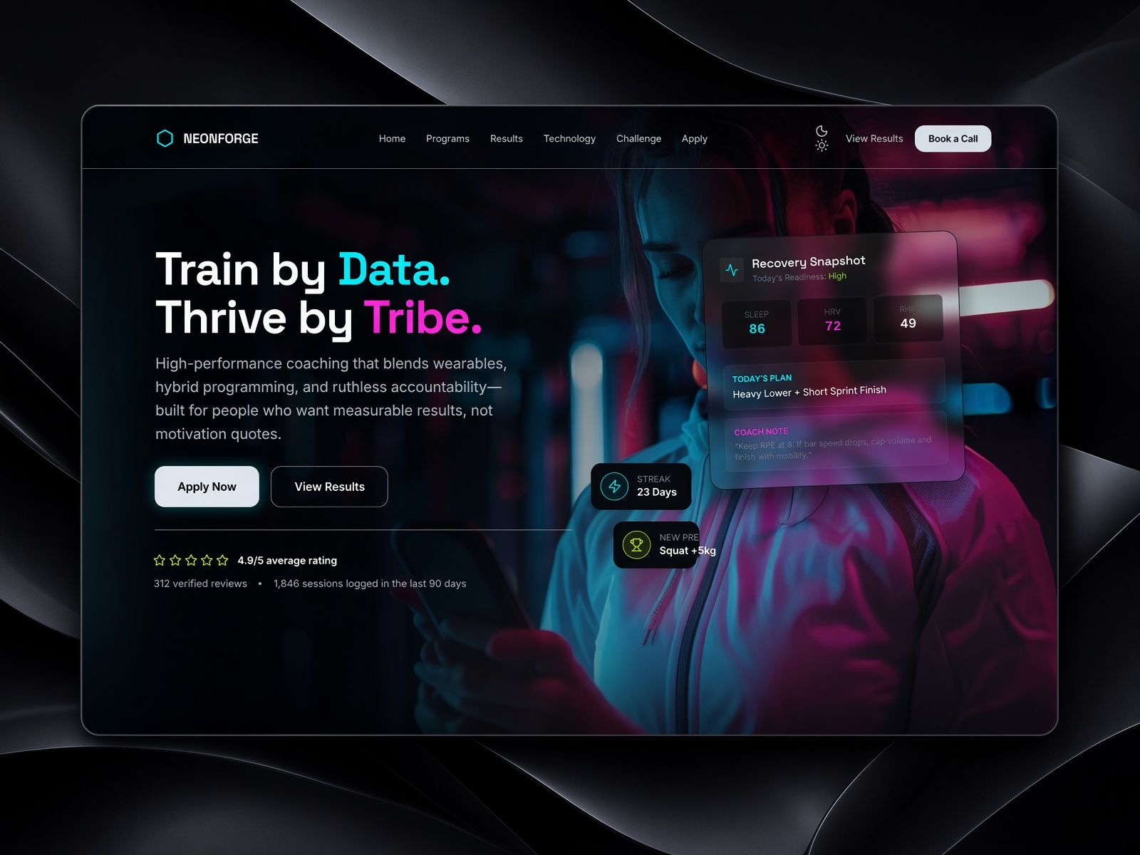 NEONFORGE website template preview