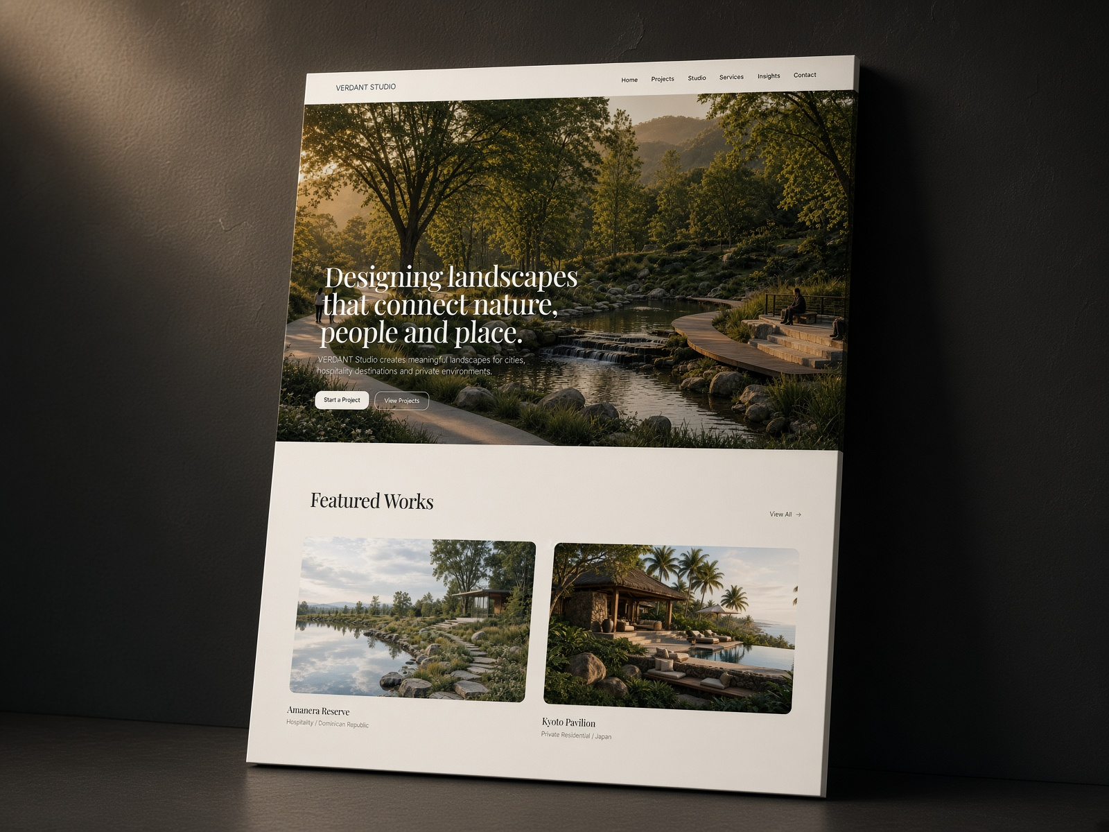 Verdant website template preview