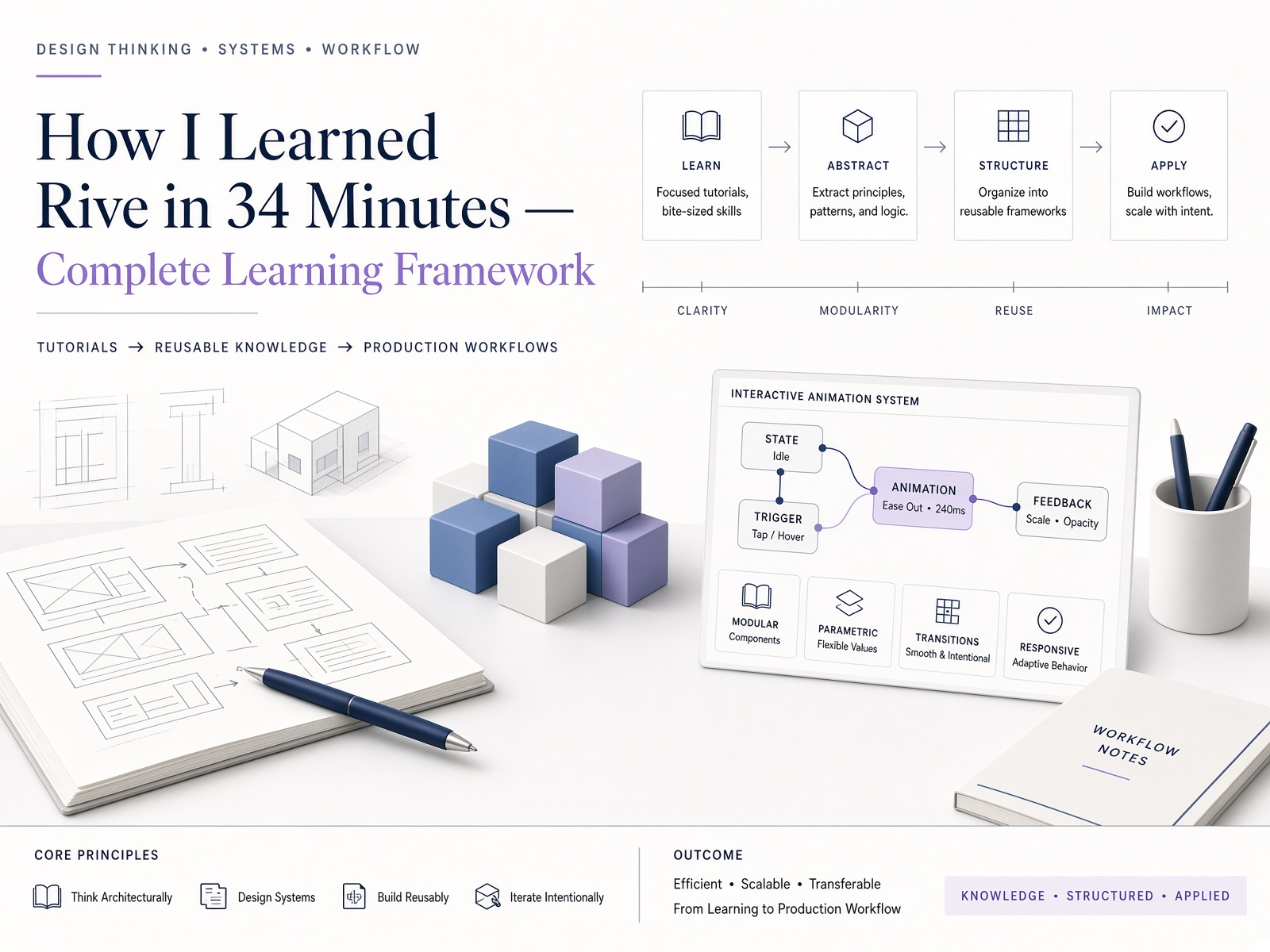 How I Learned Rive in 34 Minutes — Complete Learning Framework article cover