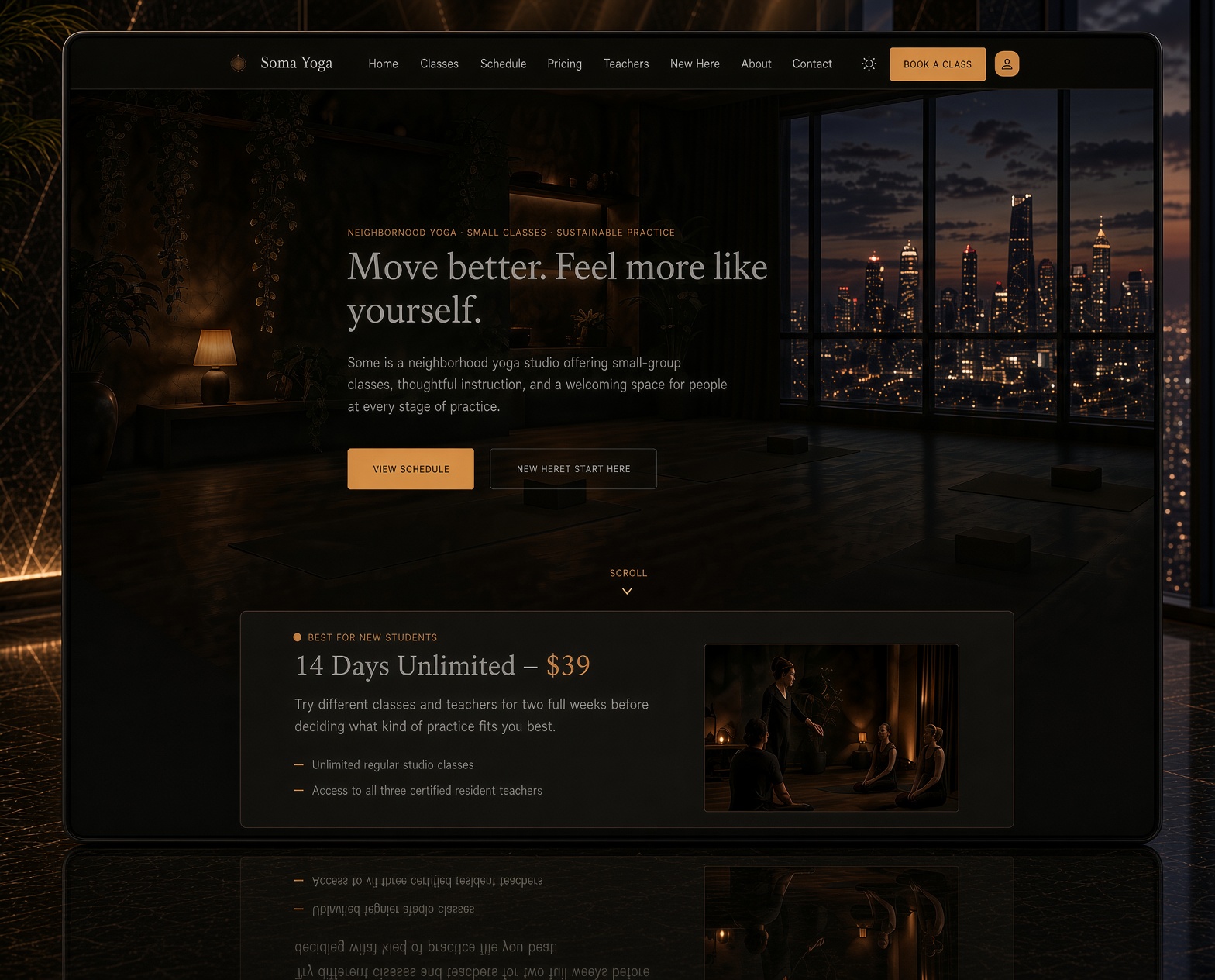 Soma Yoga website template preview