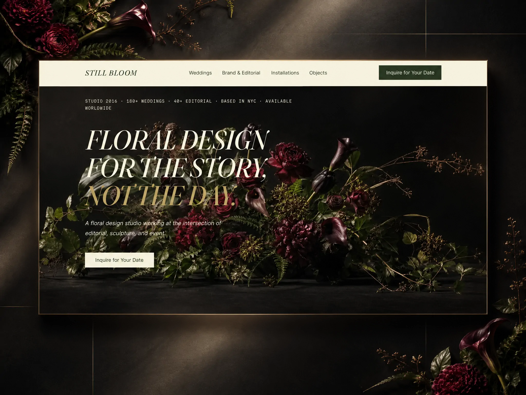 Still Bloom - Floral Design Studio website template preview