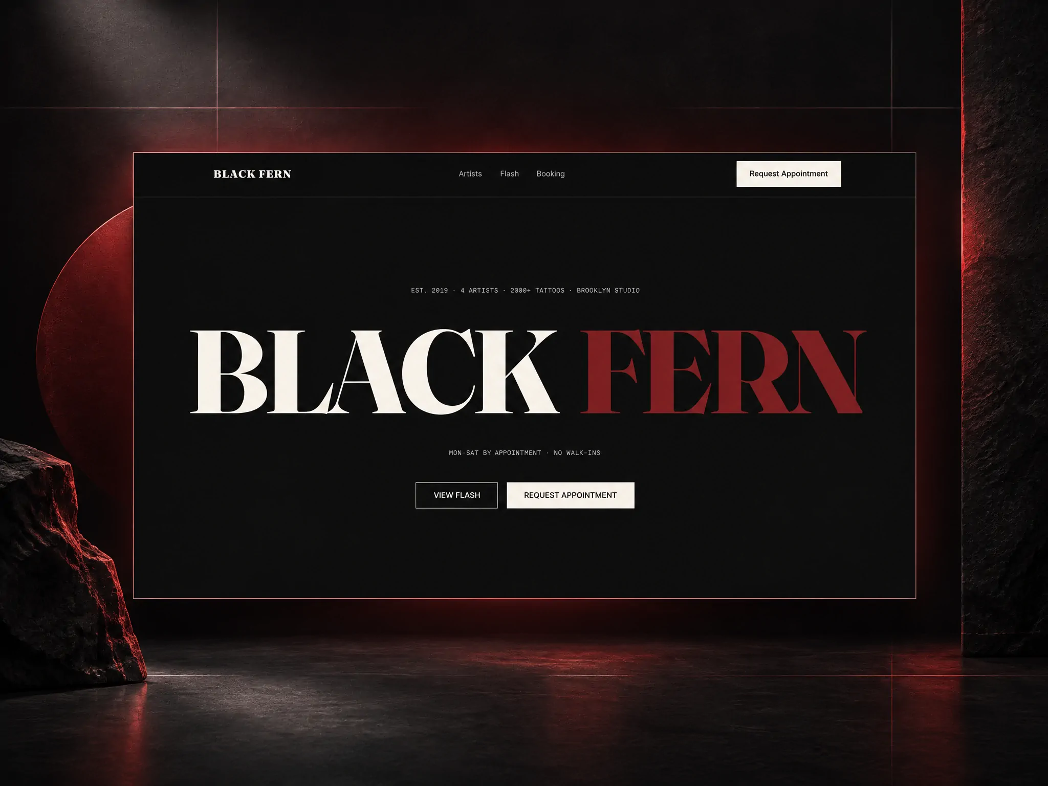 Black Fern - Tattoo Studio website template preview