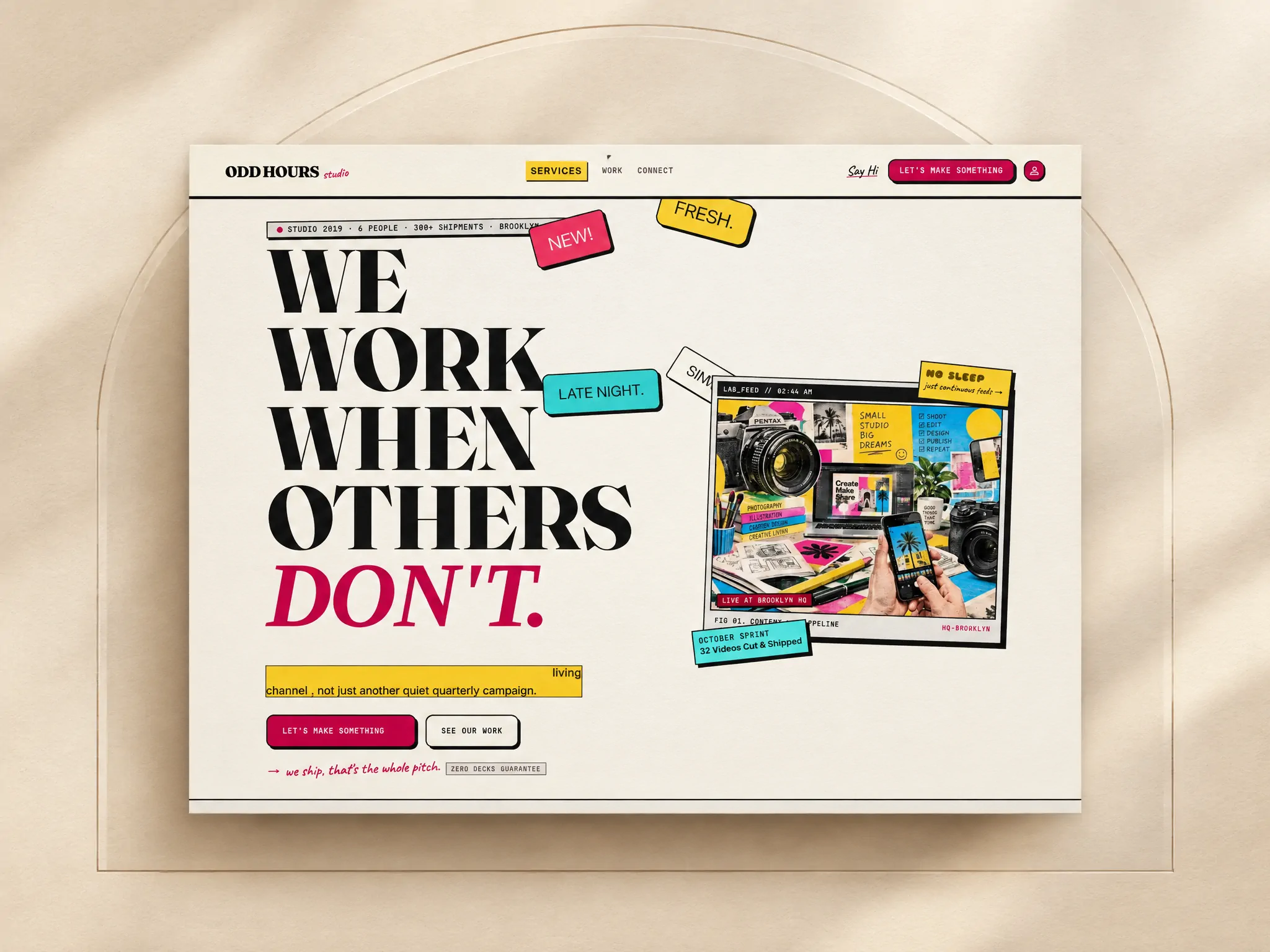 Odd Hours - Creative Content Studio website template preview
